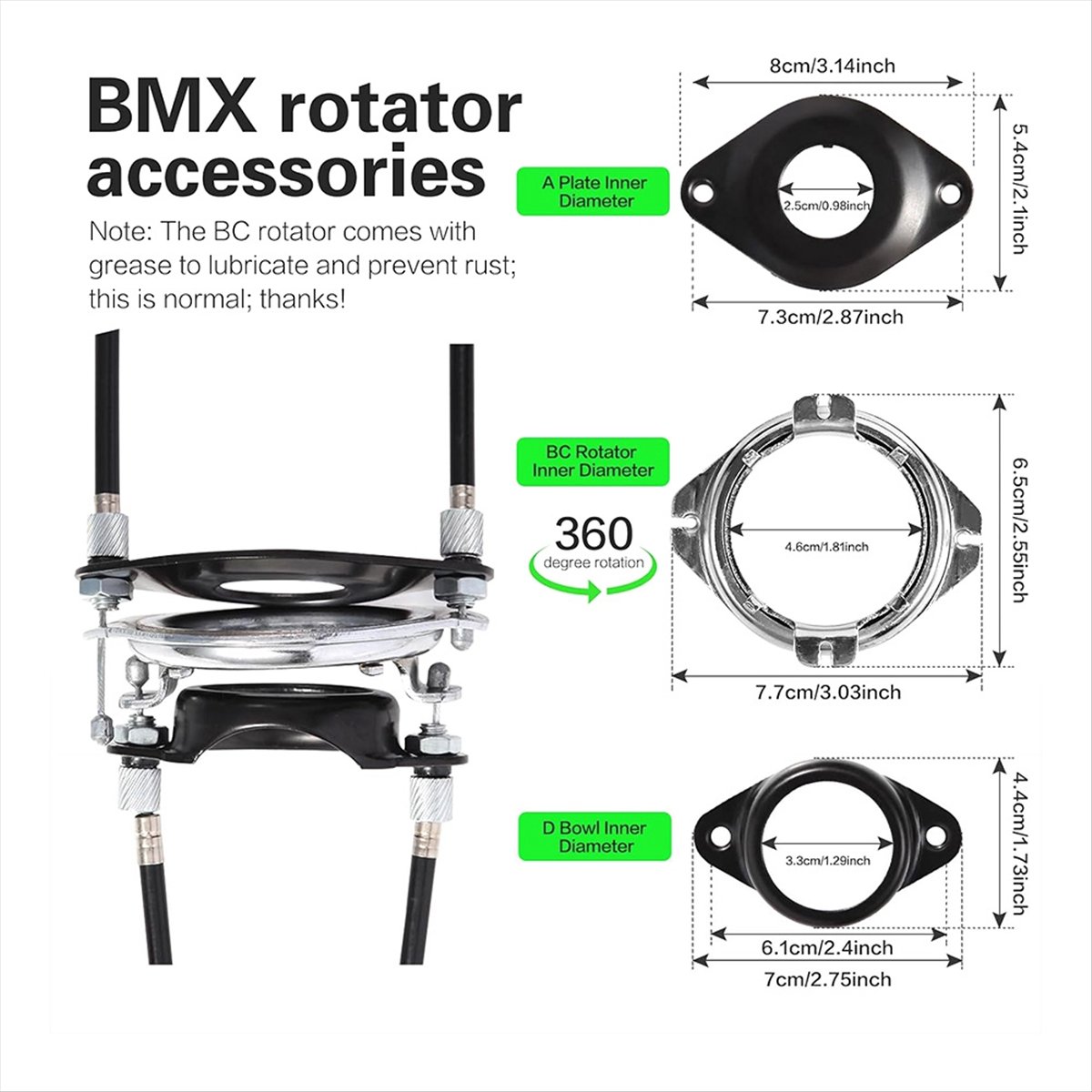 Brake Rotor - A61P Bike Gyro Brake Cables Front
